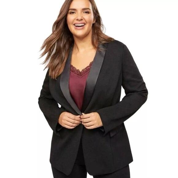 CAbi Stretch Tuxedo Around the Clock Blazer EUC - Picture 2 of 9